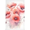 thumbnail image 1 of GZHJMY Red Poppy Flower Kitchen Towel, Dish Towels Quick Drying Tea Towels Absorbent Hand Towels for Kitchen Sink Dinner Table 28 x 18 Inches, Set of 1, 1 of 7