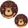 thumbnail image 1 of GZHJMY Reinderr Trivets for Hot Pots and Pans and Pot Holders 2PCS – Cotton Rope Round Mats, for Kitchens, Coasters, Placemats for Kitchen Pans Bowl Teapot, 1 of 7