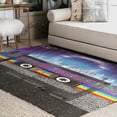 thumbnail image 1 of GZHJMY Retro 80S Style Music Area Rug Living Room Rugs - 5'3" x4 Abstract Large Soft Indoor Washable Rug Low Pile Carpet for Bedroom Dining Room Office Carpet Runner, 1 of 6