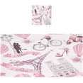 thumbnail image 1 of GZHJMY Romantic Eiffel Tower Soft Cotton Towel Sets 2 Piece,1 Bath Towel 1 Hand Towel Quick Dry Highly Absorbent Bath Towels Washcloths for Bathroom, Gym, Hotel, and Spa Bathroom Towels, 1 of 7