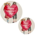 thumbnail image 1 of GZHJMY Romantic Valentine's Day Confession Trivet Pot Holder, Round Woven Potholders Set 2PCS-Braided - Coasters - Table Mats 99 for Kitchen Pans Bowl Teapot, 1 of 7