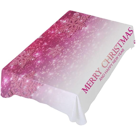 GZHJMY Rose Gold Christmas Snowflake Outdoor Tablecloth 60x120In,Rectangle Table Cover Kitchen Dinner for Outdoor and Indoor Party Holiday Hotel BBQ-Christmas539 Home Decor