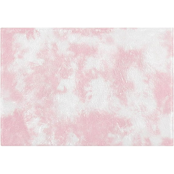 GZHJMY Rose Gold Marble Pink Tie Dye Bath Mat for Bathroom Rugs Rectangle Carpet for Shower, Fluffy Absorbent & Machine Washable, 16x24 Inch Carpet Runner