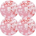 thumbnail image 1 of GZHJMY Round Braided Placemats Set of 4 Bright Cherry Blossom Round PVC Woven Place Mats Indoor Washable for Kitchen Dining Tables 15 inch Heat Resistant Round Table Mats, 1 of 5