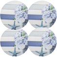 thumbnail image 1 of GZHJMY Round Braided Placemats Set of 4 Hydrangea Round PVC Woven Place Mats Indoor Washable for Kitchen Dining Tables 15 inch Heat Resistant Round Tab, 1 of 5
