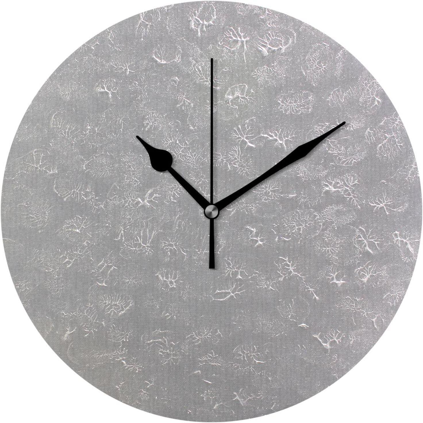 GZHJMY Round Digital Clock Gray Ashen Color Creative Decorative Quiet ...