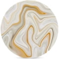 thumbnail image 1 of GZHJMY Round Drink Coasters, 2 Pcs Brown Marble Pattern Absorbent Ceramic Coffee Coasters for Drinks with Cork Base Housewarming Gift for Home Decor, 1 of 6