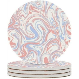 GZHJMY 1Pc Round Holographic Iridescent Metallic Printing Ceramic Coasters with Cork Backed for Coffee Drink Cup Mat Absorbent Stone Coasters Walmart
