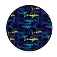 thumbnail image 1 of GZHJMY Round Rugs for Living Room, Blue Shark Non-Slip Coral Velvet Long Runner Rugs, Washable Water Absorbent Mat Carpet for Bedroom Kitchen Kids Room, 1 of 6