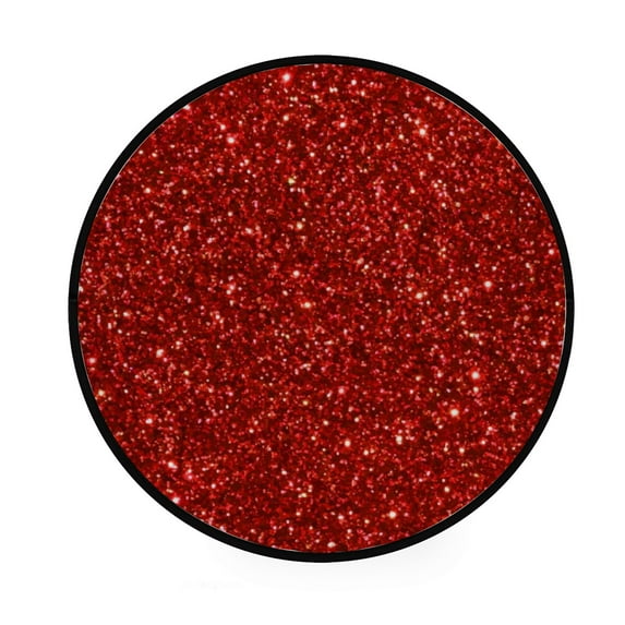 GZHJMY Round Rugs for Living Room, Red Glitter Non-Slip Coral Velvet Long Runner Rugs, Washable Water Absorbent Mat Carpet for Bedroom Kitchen Kids Room