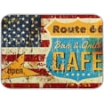 thumbnail image 1 of GZHJMY Route 66 American Flag Cafe Dish Drying Mat Countertop Protector Kitchen Decor 16" × 18", 1 of 6