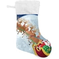 thumbnail image 1 of GZHJMY Santa Claus Flying in His Sleigh Christmas Stockings 1PCS, Large Xmas Stockings Gift Decorations and Party Supplies,Used for Fireplace Decoration Socks Christmas Tree Decoration, 1 of 7