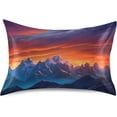 thumbnail image 1 of GZHJMY Satin Pillowcase for Hair and Skin Breathable Slip-Cool, Wrinkle-Resistant Soft and Smooth 20x26In Single Side Envelope Opening Without Zipper Colord Mountain, 1 of 7