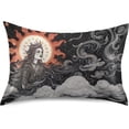 thumbnail image 1 of GZHJMY Satin Pillowcase for Hair and Skin Breathable Slip-Cool, Wrinkle-Resistant Soft and Smooth 20x40In Single Side Envelope Opening Without Zipper Moon God, 1 of 7