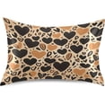 thumbnail image 1 of GZHJMY Satin Pillowcase for Hair and Skin, Leopard Heart Cooling Pillow Case with Envelope Closure Soft Breathable Silk Satin Pillow Cover for Sleeping King Size 40x20 in Home Decor, 1 of 7