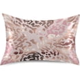 thumbnail image 1 of GZHJMY Satin Pillowcase for Hair and Skin, Pink Leopard Cooling Pillow Case with Envelope Closure Soft Breathable Silk Satin Pillow Cover for Sleeping Queen Size 30x20 in Home Decor, 1 of 7