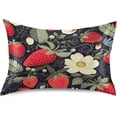 thumbnail image 1 of GZHJMY Satin Pillowcase for Hair and Skin, Strawberry Flower Cooling Pillow Case with Envelope Closure Soft Breathable Silk Satin Pillow Cover for Sleeping Standard Size 26x20 in Home Decor, 1 of 7