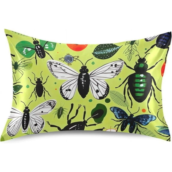 GZHJMY Satin Pillowcase for Hair and Skin, Wildlife Cooling Pillow Case with Envelope Closure Soft Breathable Silk Satin Pillow Cover for Sleeping Standard Size 26x20 in Home Decor