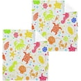 thumbnail image 1 of GZHJMY Sea Life Washcloths 2 Pack, Highly Absorbent Soft Cotton Baby Washcloths Fingertip Towels, 12 x 12 Inch, 1 of 7