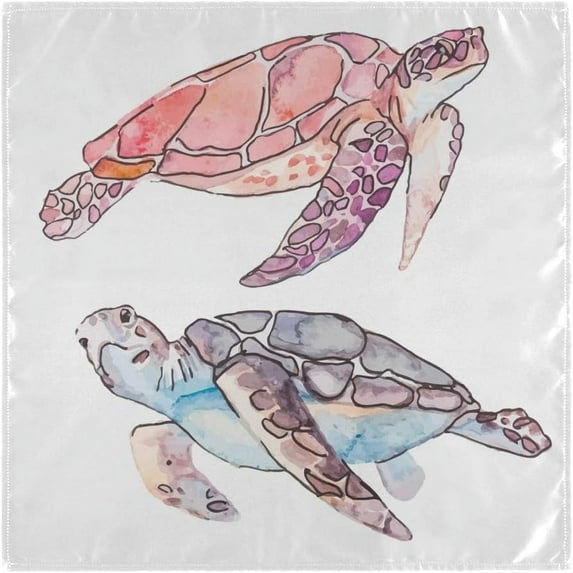 GZHJMY Sea Turtles Cloth Napkins - 20 x 20 Inch Washable Polyester Dinner Napkins - Great for Parties, Holiday Dinner, Set of 4 Napkins