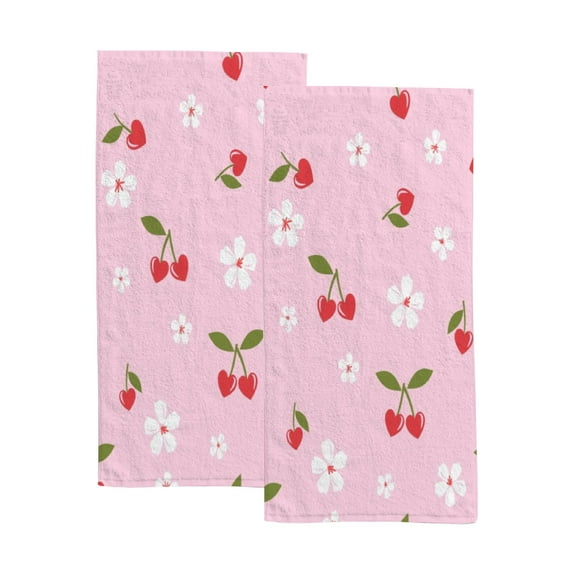 GZHJMY Seamless pattern with heart , Bath Shower Towels Set of 2 for Bathroom -Soft Microfiber Hand Towel Absorbent Soft Decorative Face Towel for Kids 30 x 15 inch