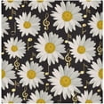 thumbnail image 1 of GZHJMY Set of 4 Beautiful White Daisy Chamomile Flowers Satin Napkin Square 20 Inches Table Napkins Soft Smooth Decorative Napkins for Wedding Banquet Party Decoration, 1 of 6