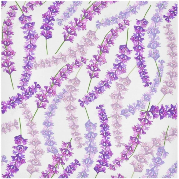 GZHJMY Set of 6 Lavender Flowers Satin Napkin Square 20 Inches Table Napkins Soft Smooth Decorative Napkins for Wedding Banquet Party Decoration