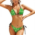 thumbnail image 1 of GZHJMY Sexy Two Piece Bikini Swimsuit, American Football Balls Bathing Suit Swimwear Set for Women, 1 of 8