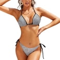 thumbnail image 1 of GZHJMY Sexy Two Piece Bikini Swimsuit, Silver and White Glitter Abstract Background Bathing Suit Swimwear Set for Women, 1 of 8