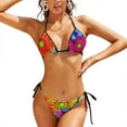 thumbnail image 1 of GZHJMY Sexy Two Piece Bikini Swimsuit, Spring Flower Bushes Bathing Suit Swimwear Set for Women, 1 of 8