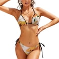 thumbnail image 1 of GZHJMY Sexy Two Piece Bikini Swimsuit, Vintage Sunflower Bathing Suit Swimwear Set for Women, 1 of 8