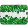 thumbnail image 1 of GZHJMY Shamrock Leaves St. Patrick's Day Absorbent Dish Drying Mat Microfiber Kitchen Countertop Table Protector Multi-Purpose Counter Rack Sink Drainer Pad (16" x 18"), 1 of 6