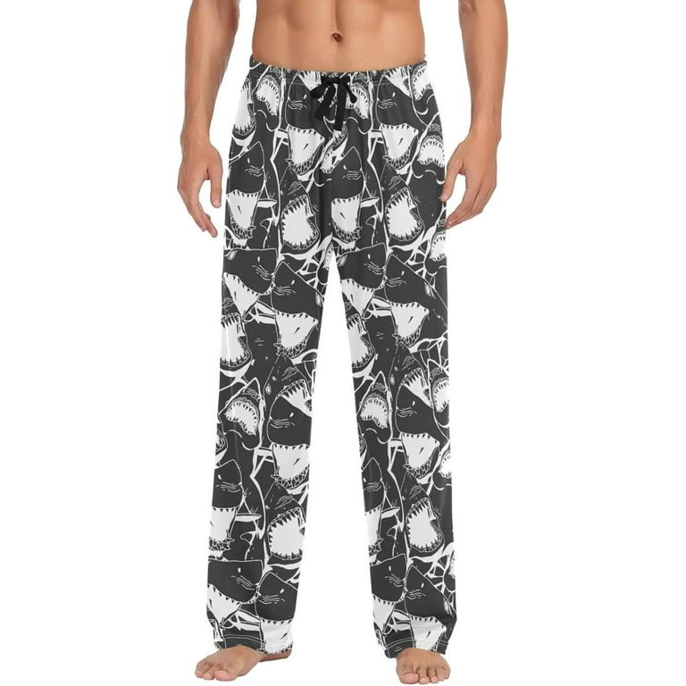GZHJMY Shark Pajama Pants for Men Lounge Pants Lightweight Men Pajama Bottoms with Drawstring Pockets Christmas New Year Birthday Gifts Medium Walmart