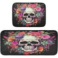 thumbnail image 1 of GZHJMY Skull Flower Kitchen Rug Set of 2 Non Slip Washable Cushioned Anti-Fatigue Kitchen Mat Comfort Standing Floor Mat for Kitchen Washroom Bedroom Carpet Runner, 1 of 7