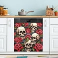 thumbnail image 1 of GZHJMY Skull Rose Dishwasher Magnet Cover Dishwasher Front Door Cover Magnet Sticker, Trimmable Refrigerator Dishwasher Magnetic Decals Kitchen Appliance 20 x 26 Inches Home Decor, 1 of 6