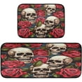 thumbnail image 1 of GZHJMY Skull Rose Kitchen Rug Set of 2 Non Slip Washable Cushioned Anti-Fatigue Kitchen Mat Comfort Standing Floor Mat for Kitchen Washroom Bedroom Carpet Runner, 1 of 7
