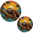 thumbnail image 1 of GZHJMY Sloth Trivets Pot Holders Set of 2 Decoration Potholders Pure Cotton Thread Weave Trivets, Coasters, Placemats, Spoon Rest for Cooking for Kitchen Pans Bowl Teapot, 1 of 7