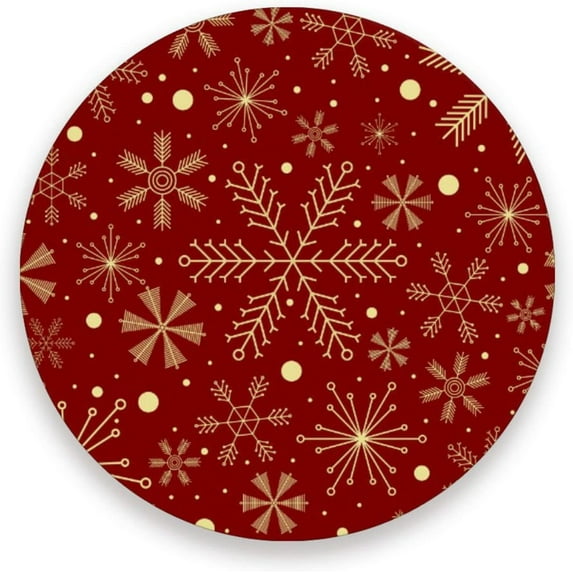 GZHJMY Snowflake Round Coasters for Drinks,Absorbent Heat Resistant Coaster for Tabletop Protection,Suitable for Kinds of Cups, Wooden Table, Home Decor 1pcs