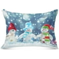 thumbnail image 1 of GZHJMY Snowman on Snow Zippered Velvet Pillowcases,Super Soft and Cozy Luxury Plush Pillow Case Bed Pillow Pillowcases, 20x40 Inches Home Decor, 1 of 7