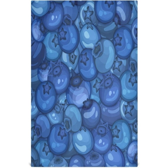 GZHJMY Soft Absorbent Reusable Kitchen Towels, Set of 4|28x18 in, Ripe Juicy Blueberry Dining Kitchen Living Room Tea Towels Dish Towels Decorative Towels