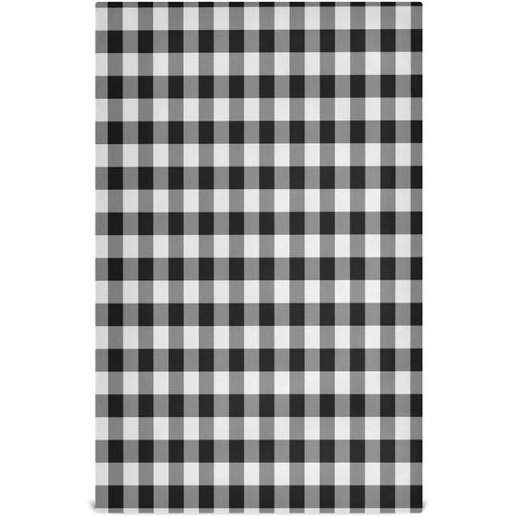 GZHJMY Soft Absorbent Reusable Kitchen Towels, Set of 6|28x18 in, Black and White Plaid Dining Kitchen Living Room Tea Towels Dish Towels Decorative Towels