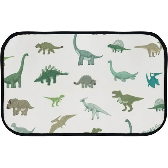 GZHJMY Soft Bath Door Mat Rug Dinosaur Doodle Hand Drawn , Non Slip Washable Doormat Quickly Absorb Mats Low Pile Door Mats Inside Entryway Carpet Front Door Rug Carpet Runner