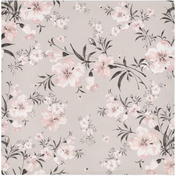 GZHJMY Soft Reusable Satin Table Decorative Napkins,20x20InX4 PCSBeautiful Florals,Family Dinner Wedding Banquet, Cocktail Party, Kitchen,Birthday Party