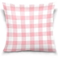 thumbnail image 1 of GZHJMY Soft Smooth Skin-Friendly Throw Pillow Cover without Pillow Case16"x16"Shrink-Resistant Breathable Hidden Zipper Opening, Sofa Bed Office Farmhouse Room Easy to Disassemble|Pink Buffalo Plaid, 1 of 7