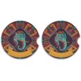 thumbnail image 1 of GZHJMY Solemn Tribal Elephant Totem Car Coasters 2 Pieces, Absorbent Ceramic Cork Base Car Coasters, Drink Cup Holder Coasters, with Finger Notches, Easy to Remove and Clean, 1 of 6