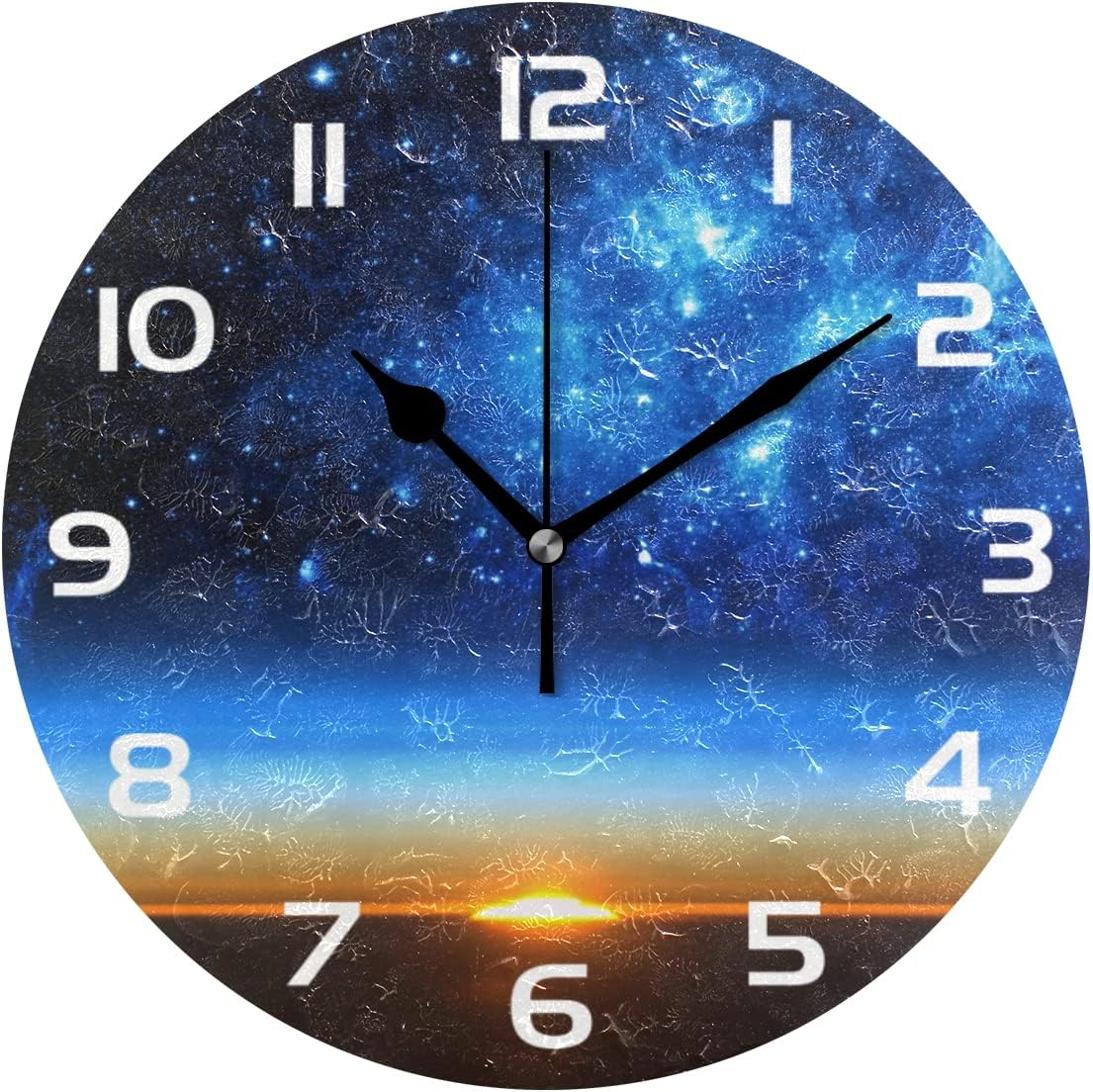 GZHJMY Space Galaxy Wall Clock, 10
