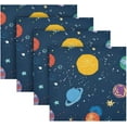 thumbnail image 1 of GZHJMY Space Planet Cloth Napkins Set of 4, Reusable Washable Oversized Table Napkins for Family Wedding Dinner Party Home Decor, 20 Inch Decorative Washcloths, 1 of 7