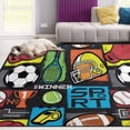 thumbnail image 1 of GZHJMY Sport Non Slip Area Rug for Living Dinning Room Bedroom Kitchen, 3' x 5'(39 x 60 Inches / 100 x 150 cm), Soccer Baseball Nursery Rug Floor Carpet Yoga Mat, 1 of 6
