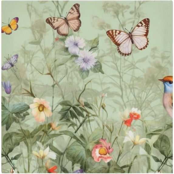 GZHJMY Spring Flowers Cloth Napkins Set of 1,Reusable Washable Polyester Dinner Table Napkins for Kitchen,Dining,Restaurant,Party Decoration