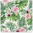 thumbnail image 1 of GZHJMY Square Drink Coasters, 1 Pcs Exotic Pattern with Tropical Flowers Absorbent Ceramic Coffee Coasters for Drinks with Cork Base Housewarming Gift for Home Decor, 1 of 6